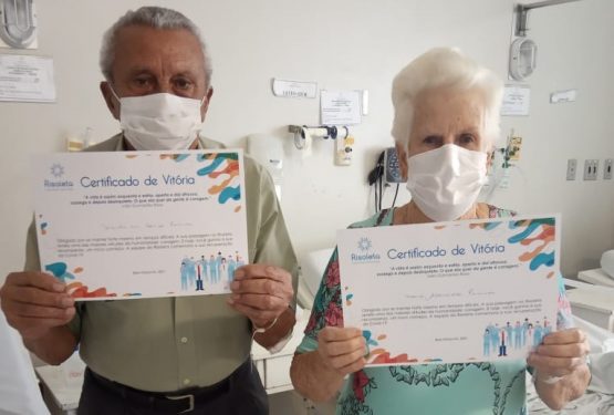 Na saúde e na superação: casal se recupera da Covid-19 no Risoleta